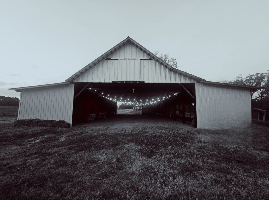 Barn with lights